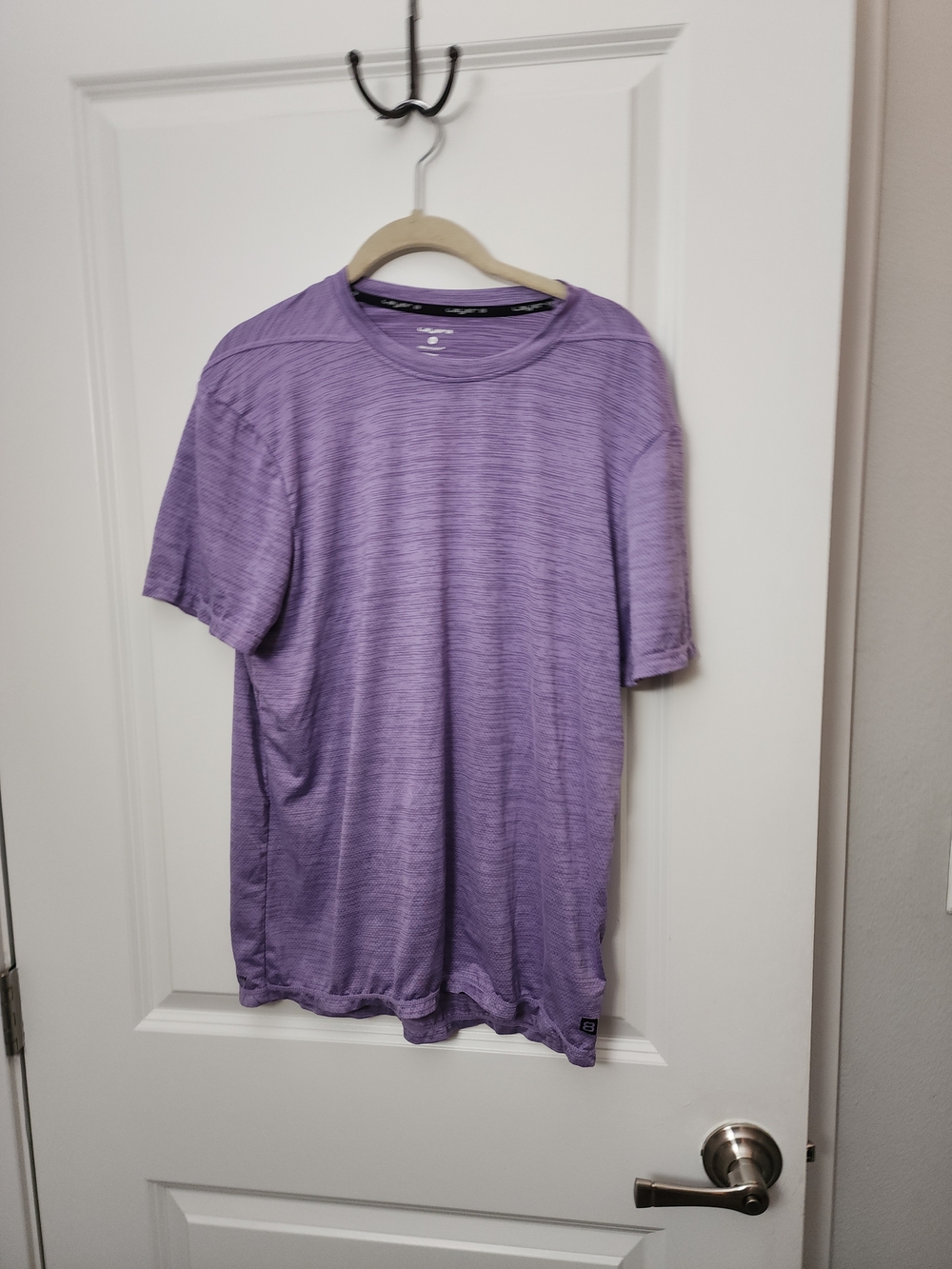 5/$30 Layer 8 Men’s Short Sleeve Crew in Heather Purple